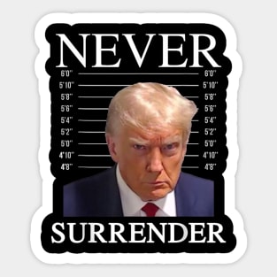 Trump Never Surrender 2024 Sticker